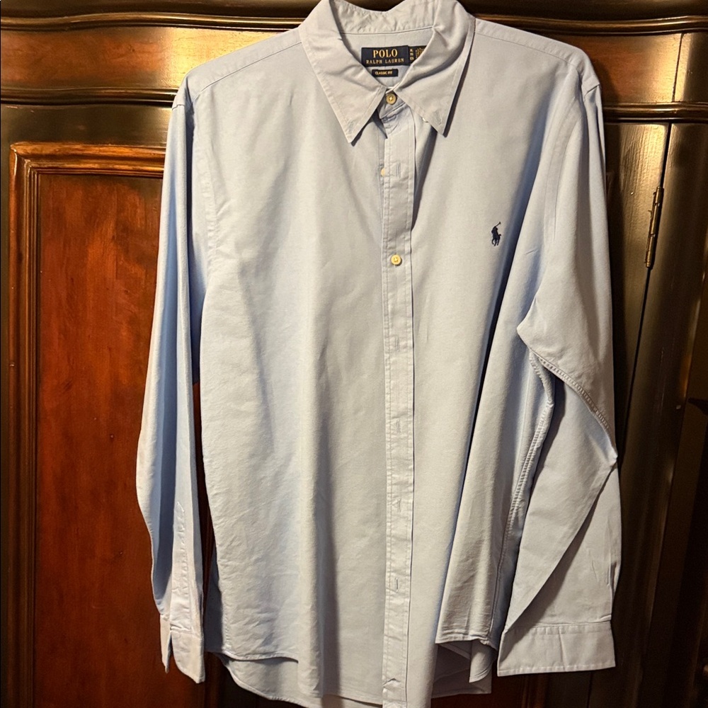 Polo by Ralph Lauren Men's Sky Blue Button Down Shirt